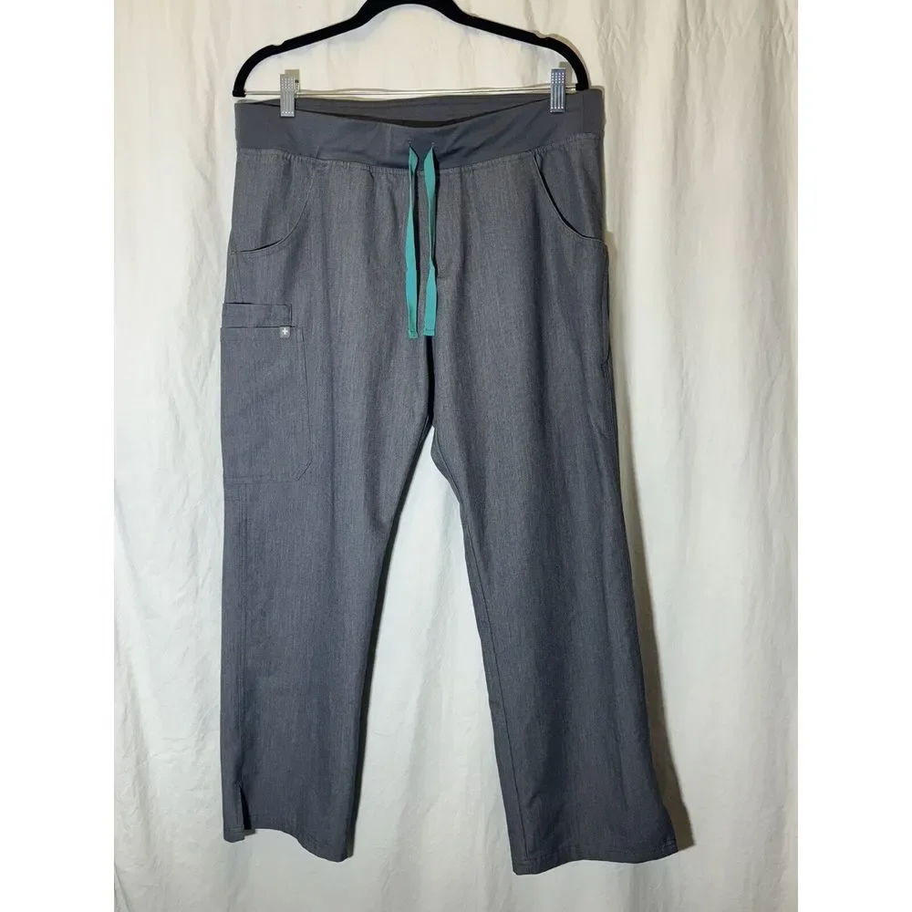 FIGS‎ Technical Collection  KADE Gray Cargo Scrub Pants Women's Size Large Y20